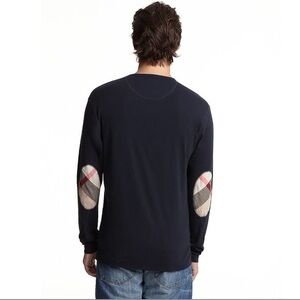 Burberry Brit Long Sleeve Tee with Nova Check Elbow Patches